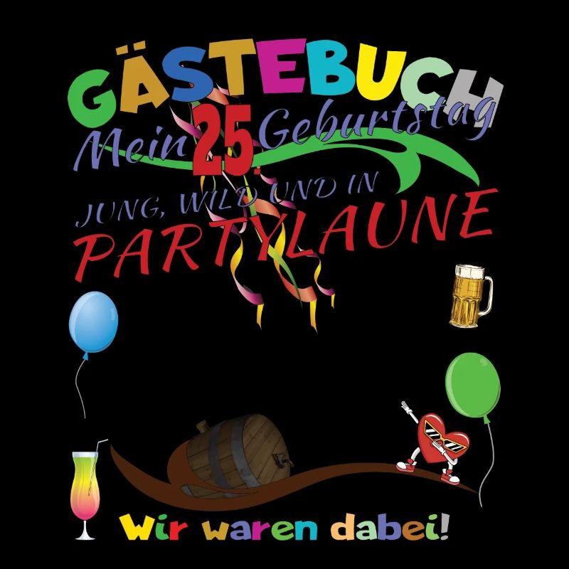 25. Geburtstag Frau & Mann Gästebuch