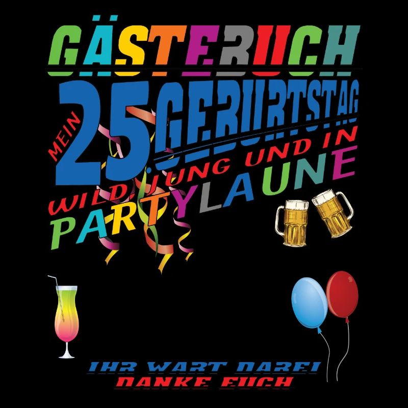 25. Geburtstag Frau & Mann Gästebuch
