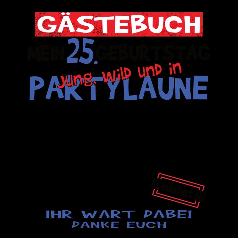 25. Geburtstag Frau & Mann Gästebuch