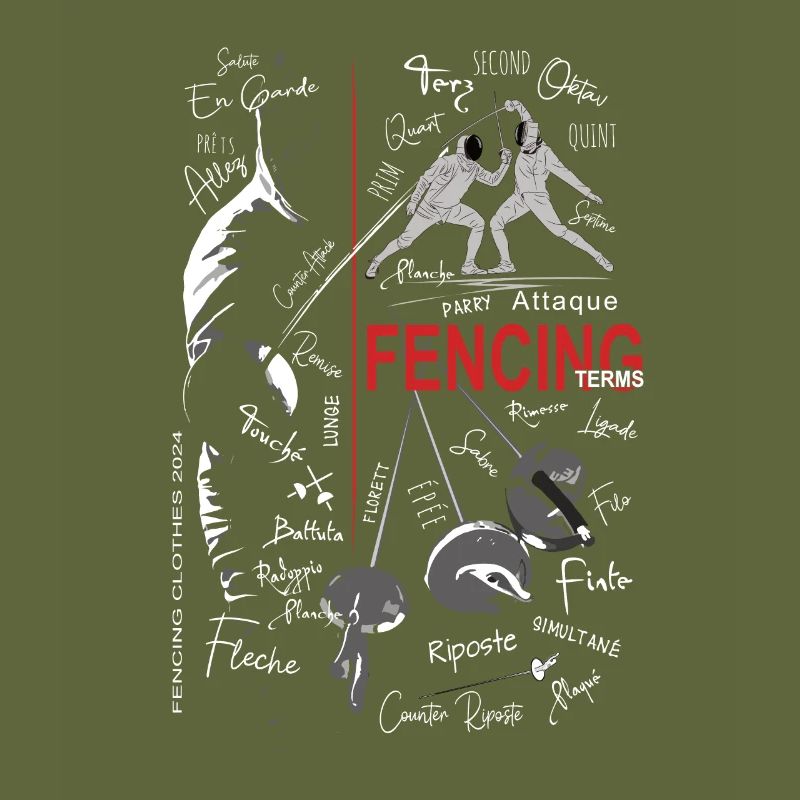 Fechten Begriffe Training Geschenk