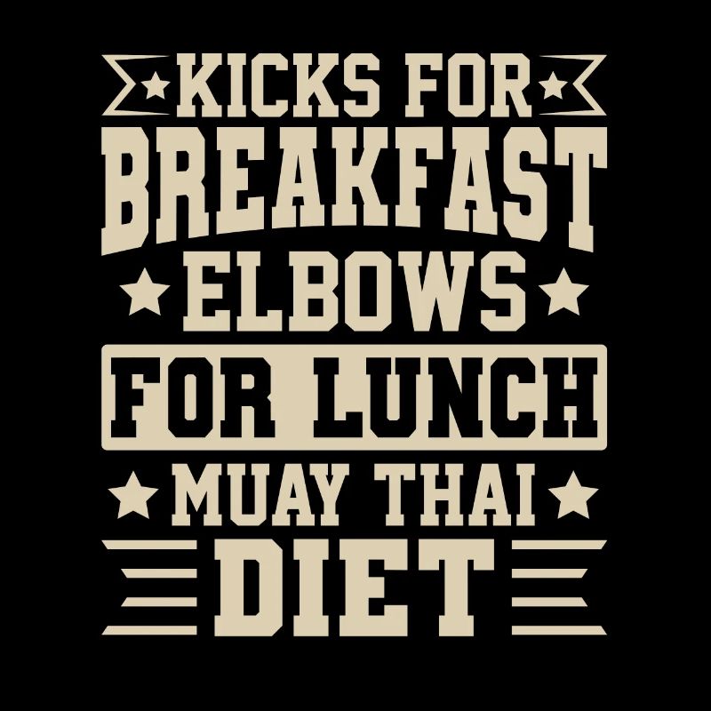 Kicks pour le petit-déjeuner coudes pour le déjeuner muay thai