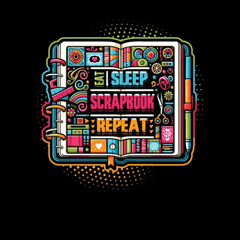 Mädchen Scrapbooking Enthusiast Scrapbook