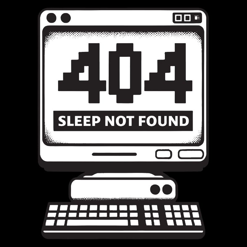 404 Sleep Not Found Drôle de programmateur d’insomnie