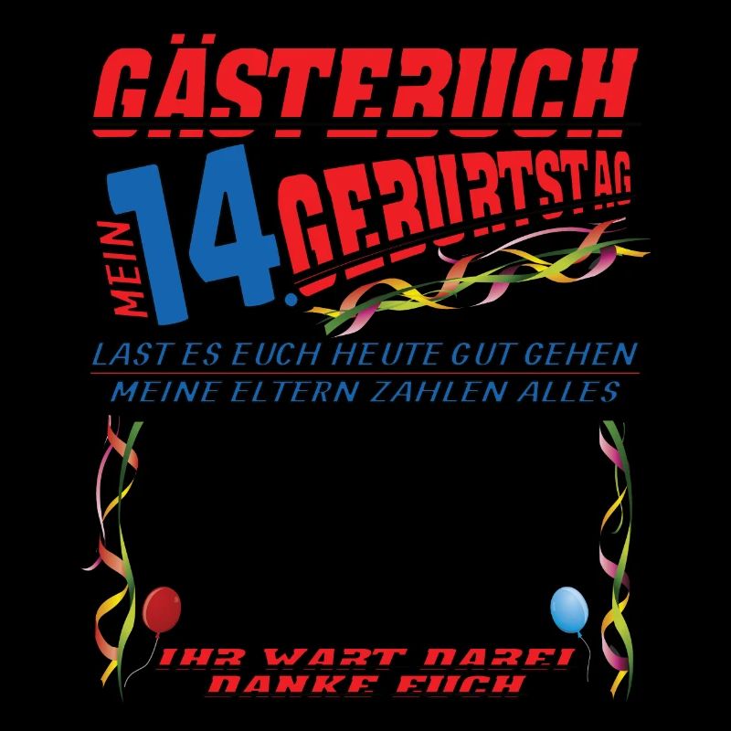 14. Geburtstag Mädchen & Junge Gästebuch