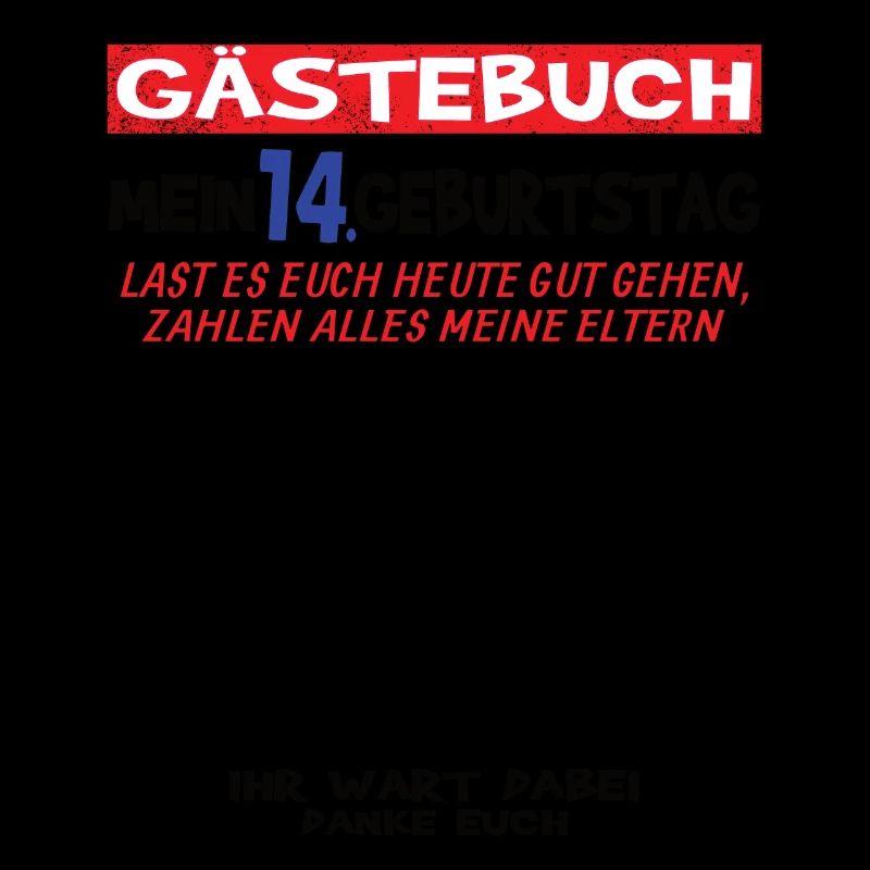 14. Geburtstag Mädchen & Junge Gästebuch