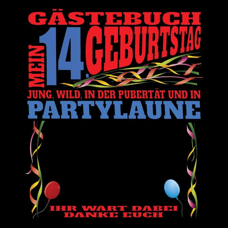 14. Geburtstag Mädchen & Junge Gästebuch