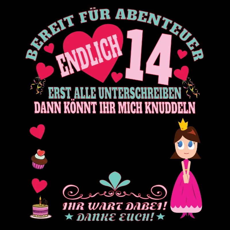 14. Geburtstag Mädchen & Junge Gästebuch