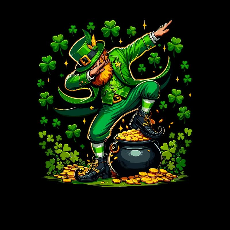 St Patrick's Day Irish Party Green Dabbing Leprechaun