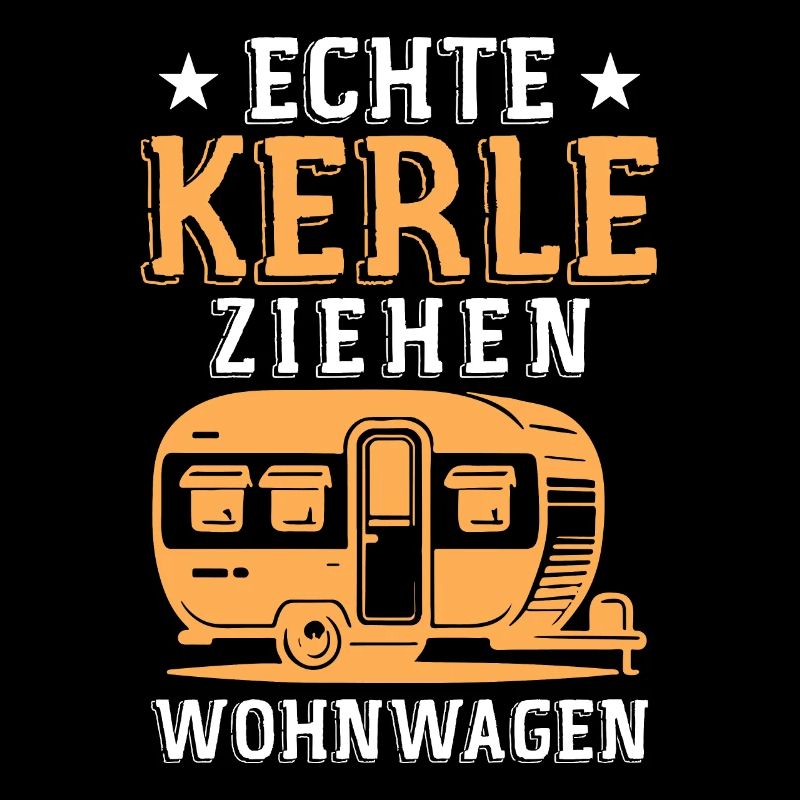 Echte kerle ziehen wohnwagen
