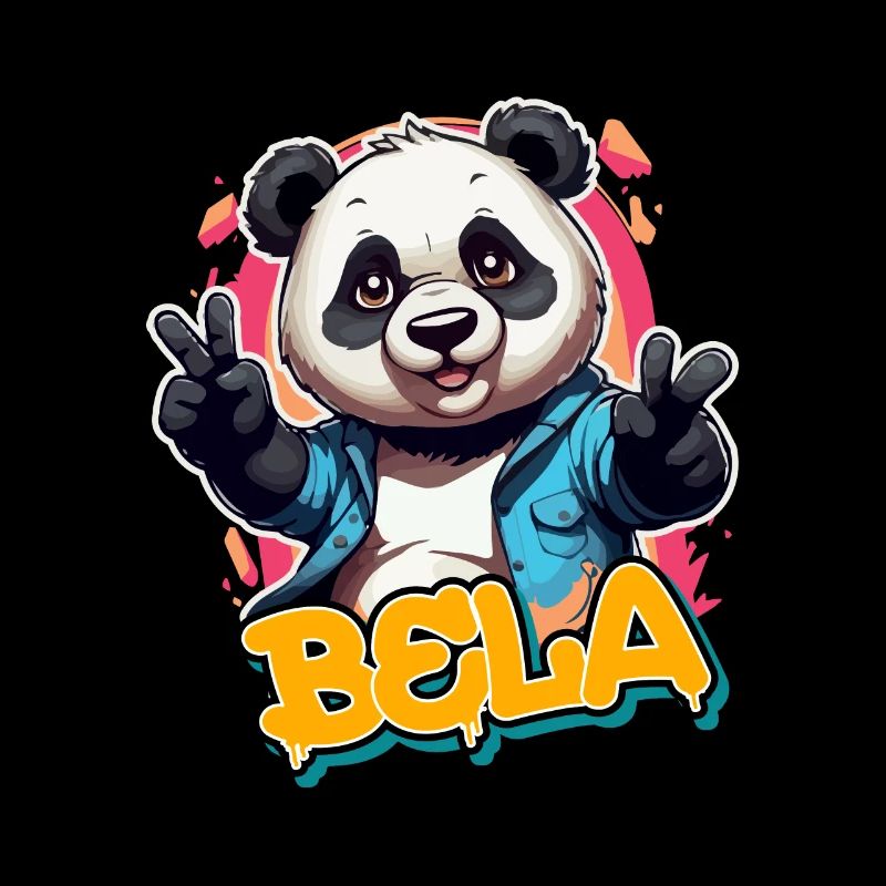 BELA - Beau prénom de garçon avec un panda cool