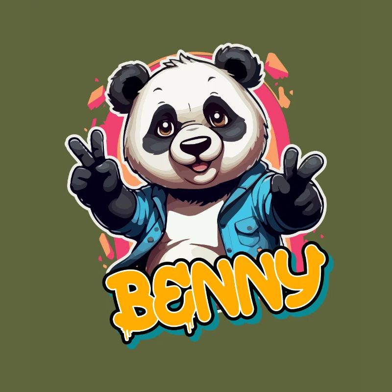 BENNY - Handsome Boy Name with Cool Panda