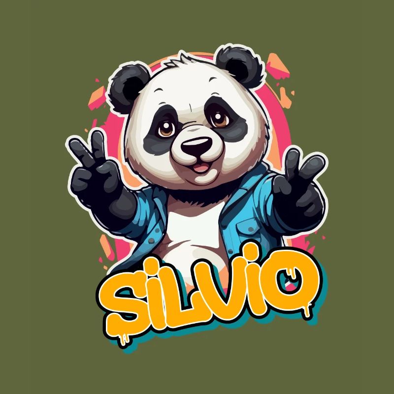 SILVIO - Schöner Jungen Name mit coolem Panda