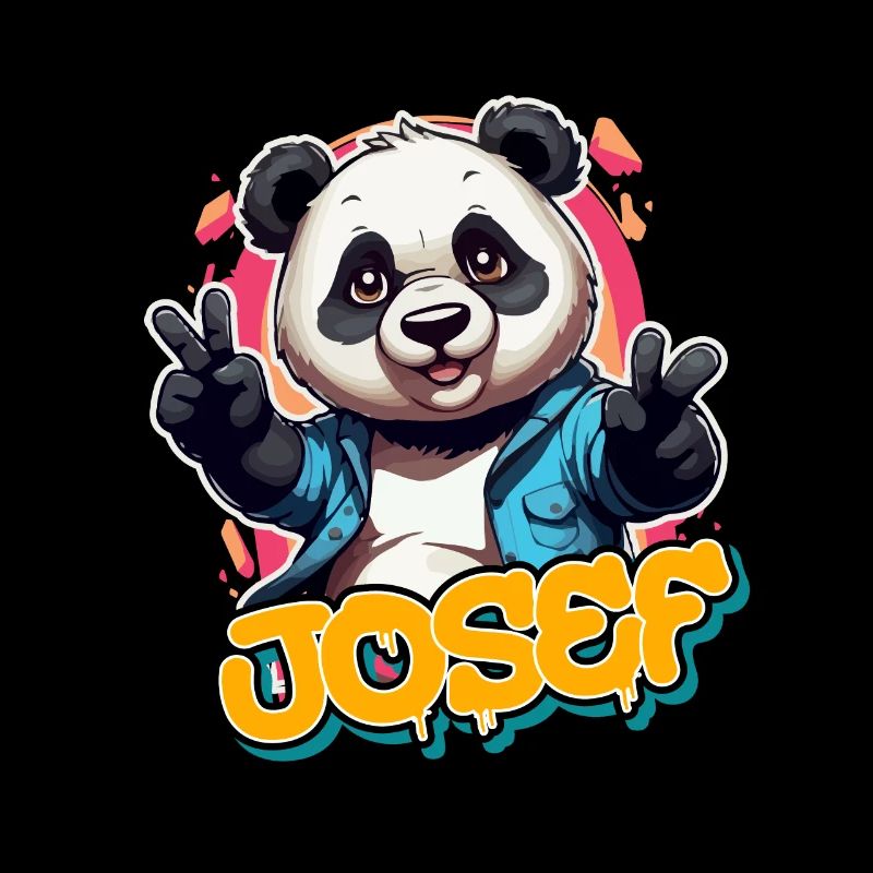 JOSEF - Schöner Jungen Name mit coolem Panda