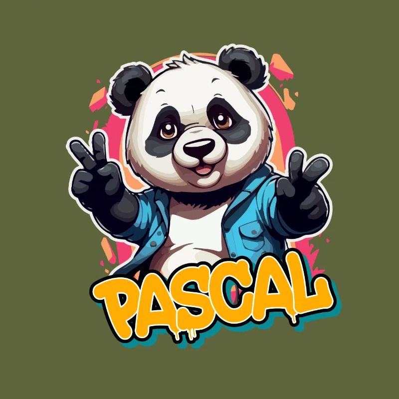 PASCAL - Beau nom de garçon avec Cool Panda