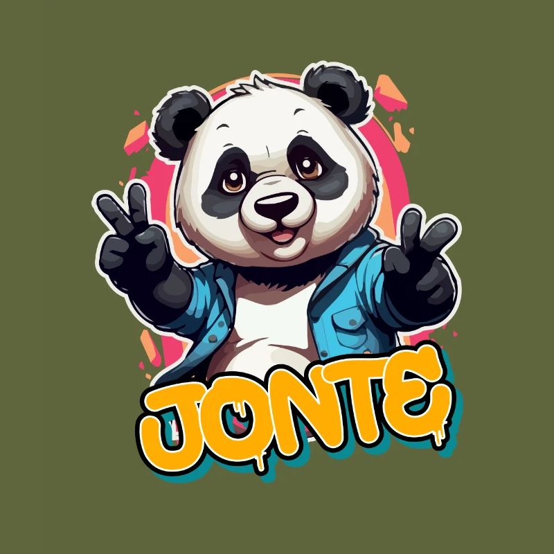 JONTE - Beau nom de garçon avec Cool Panda