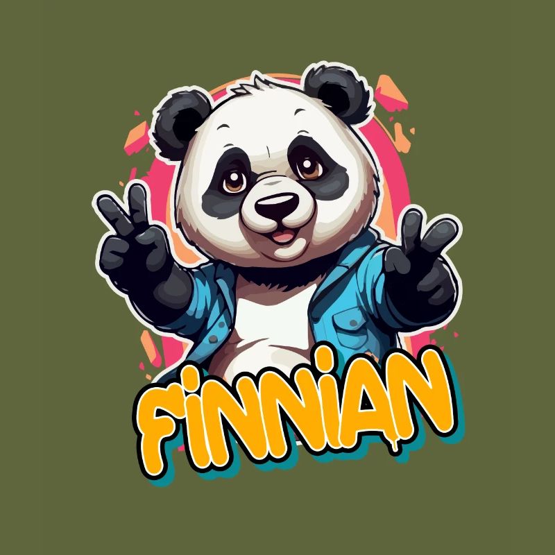 FINNIEN - Beau nom de garçon avec panda cool