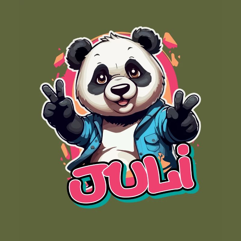 JULI - Schöner Mädchen Name mit coolem Panda