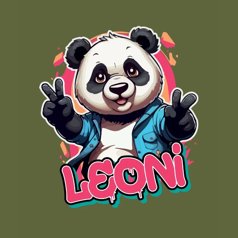 LEONI - Schöner Mädchen Name mit coolem Panda