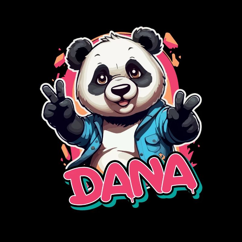 DANA - Schöner Mädchen Name mit coolem Panda
