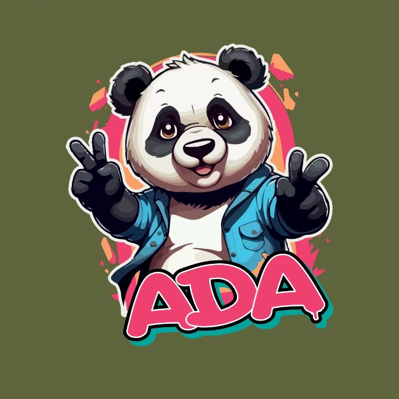 ADA - Schöner Mädchen Name mit coolem Panda