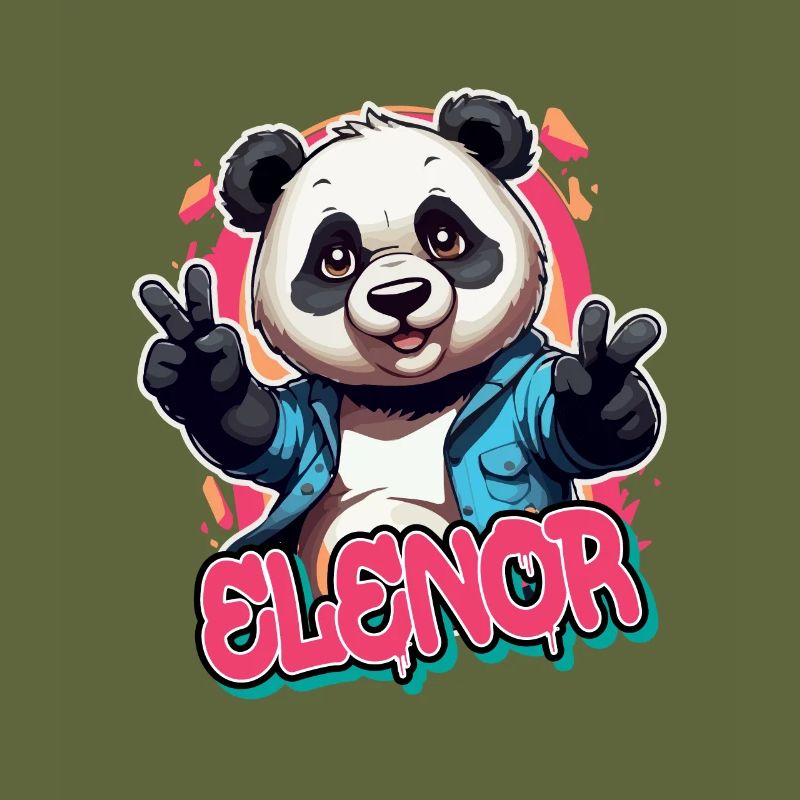 ELENOR - Schöner Mädchen Name mit coolem Panda