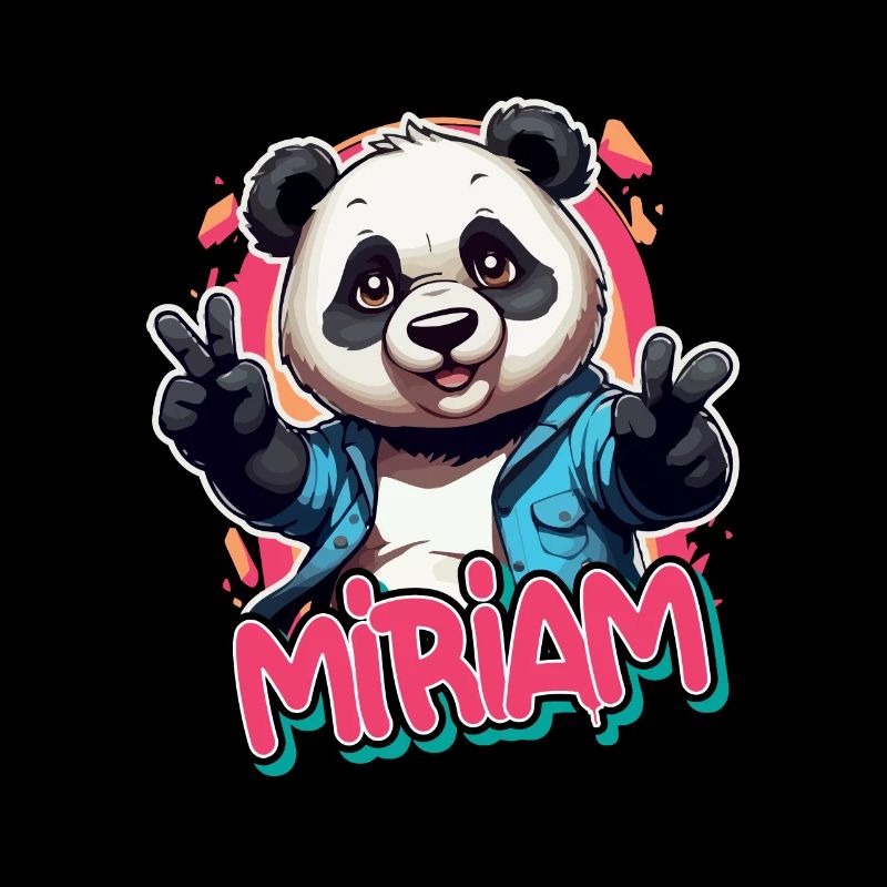 MIRIAM - Schöner Mädchen Name mit coolem Panda