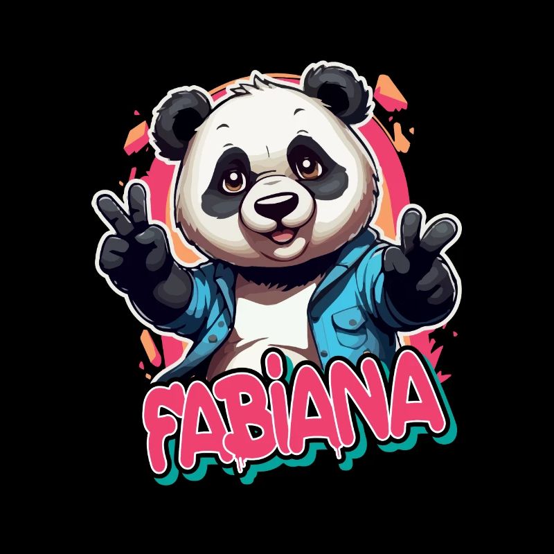 FABIANA - Schöner Mädchen Name mit coolem Panda