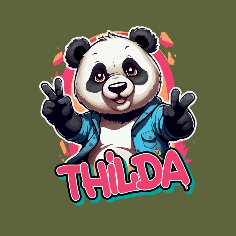 THILDA - Schöner Mädchen Name mit coolem Panda