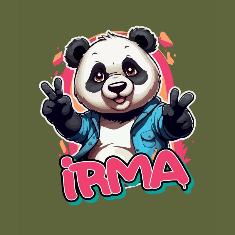 IRMA - Schöner Mädchen Name mit coolem Panda