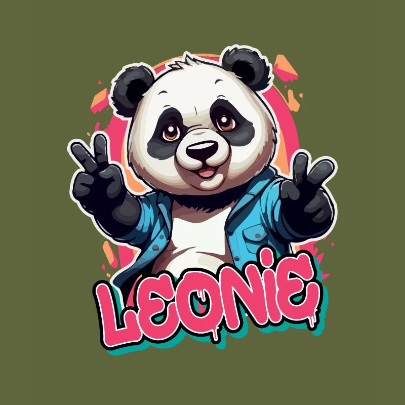 LEONIE - Schöner Mädchen Name mit coolem Panda