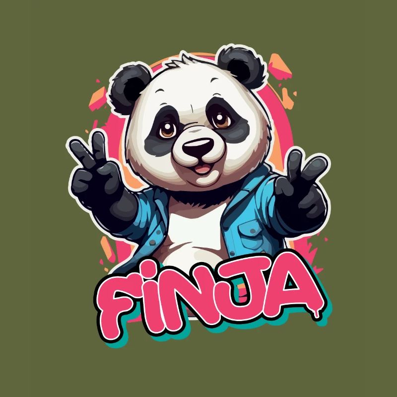 FINJA - Schöner Mädchen Name mit coolem Panda