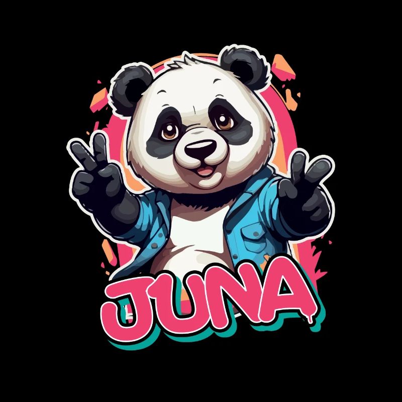 JUNA - Schöner Mädchen Name mit coolem Panda