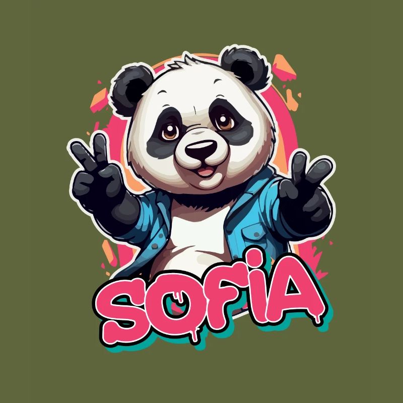 SOFIA - Schöner Mädchen Name mit coolem Panda