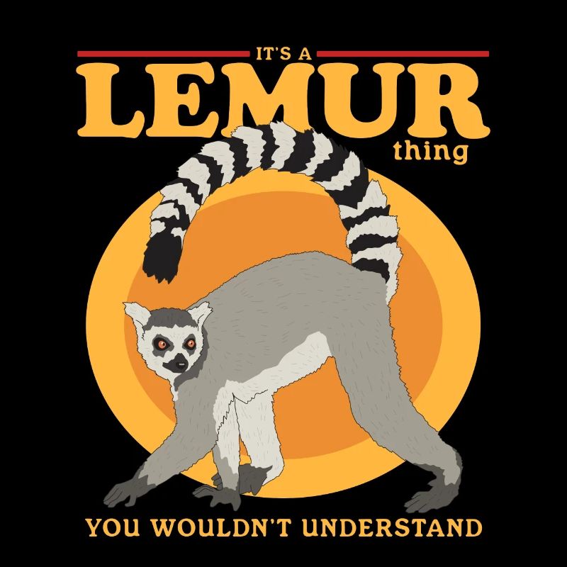 Lemur Katta Lemuren Ringelschwanz Lemure Geschenk