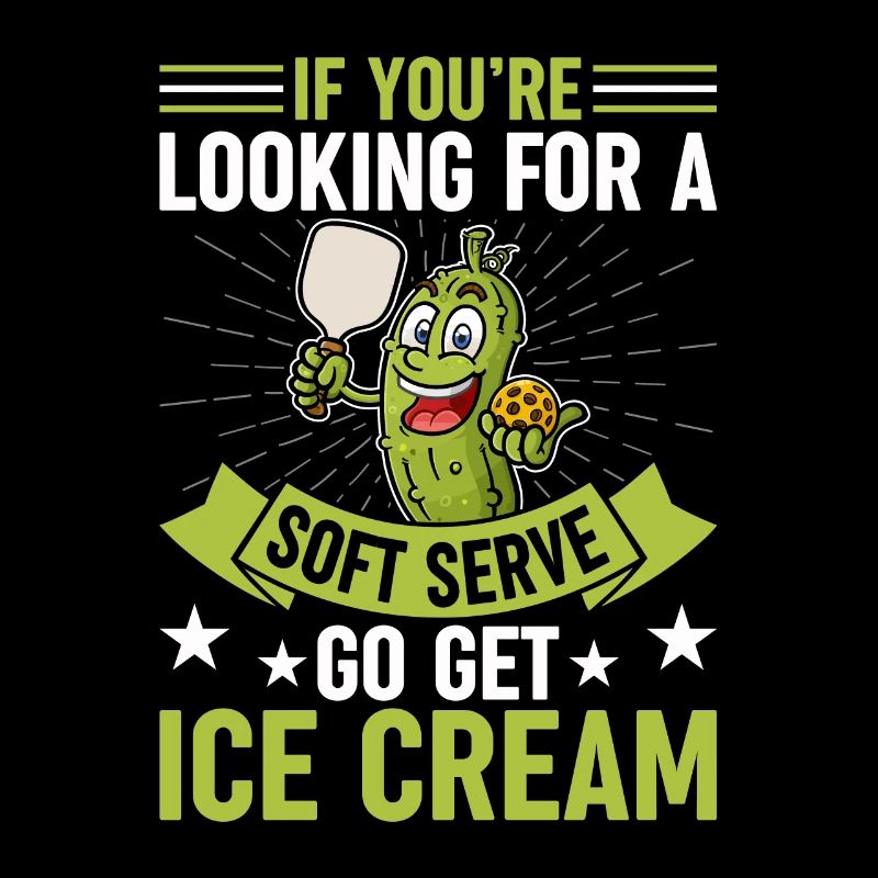 Pickleball Spieler Soft Serve Eiscreme