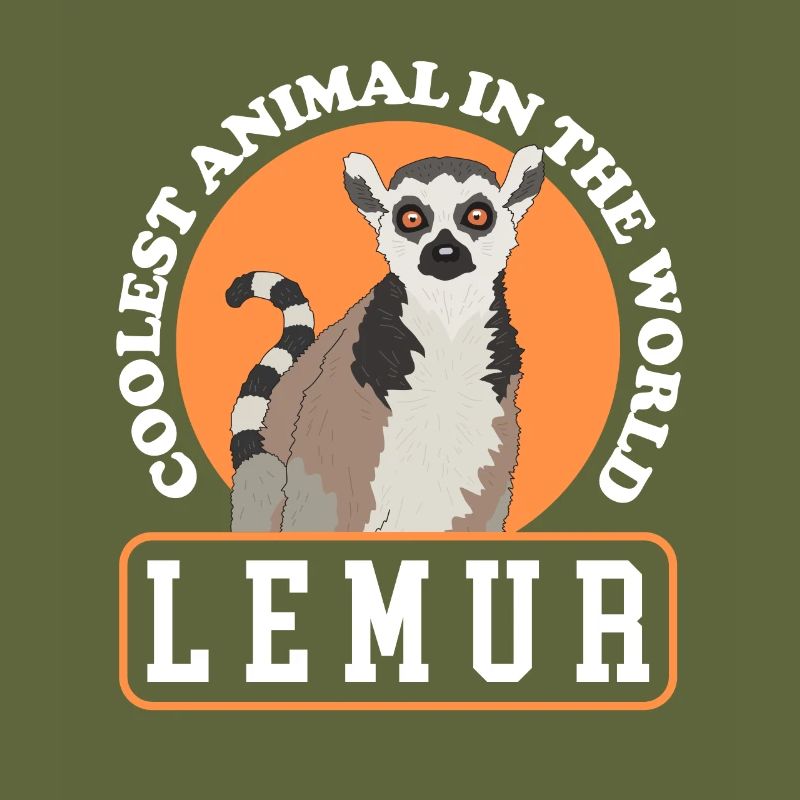 Lemurs Ringed lemur lemur curly tail lemure gift