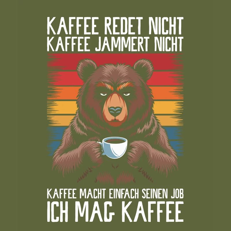 Coffee Lover Saying Funny Nerd Bear Worker Work