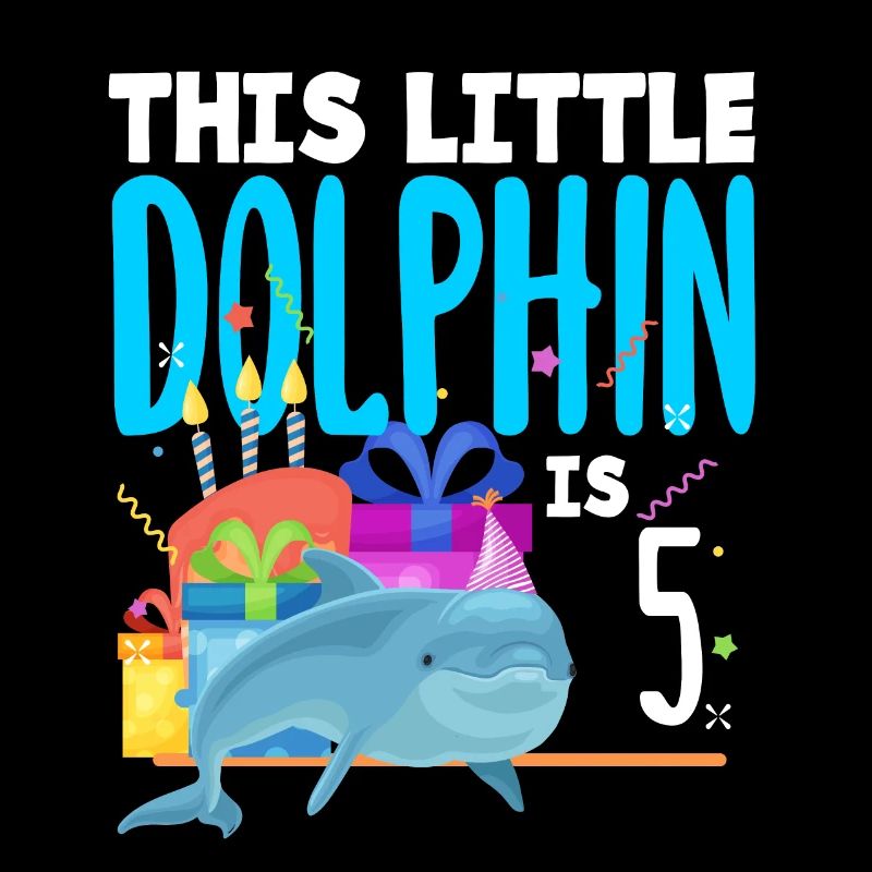 This Little Dolphin Is 5 5th Birthday