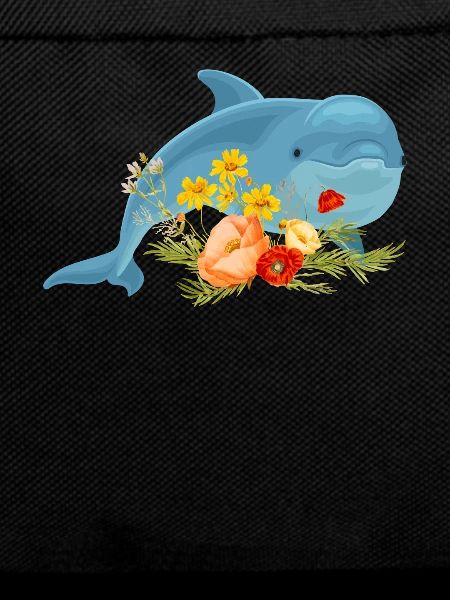 Dolphin with beautiful flowers