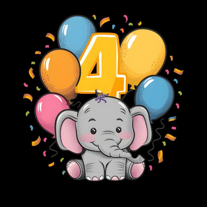 4. Geburtstag Elefant Kindergeburtstag