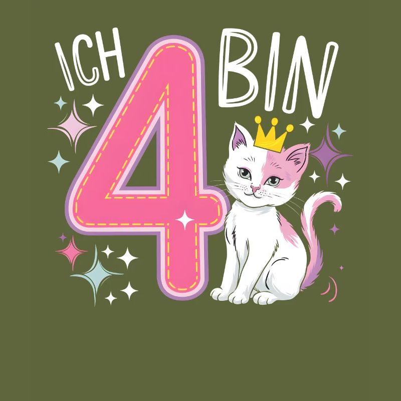 4. Geburtstag Katze Kätzchen Kindergeburtstag