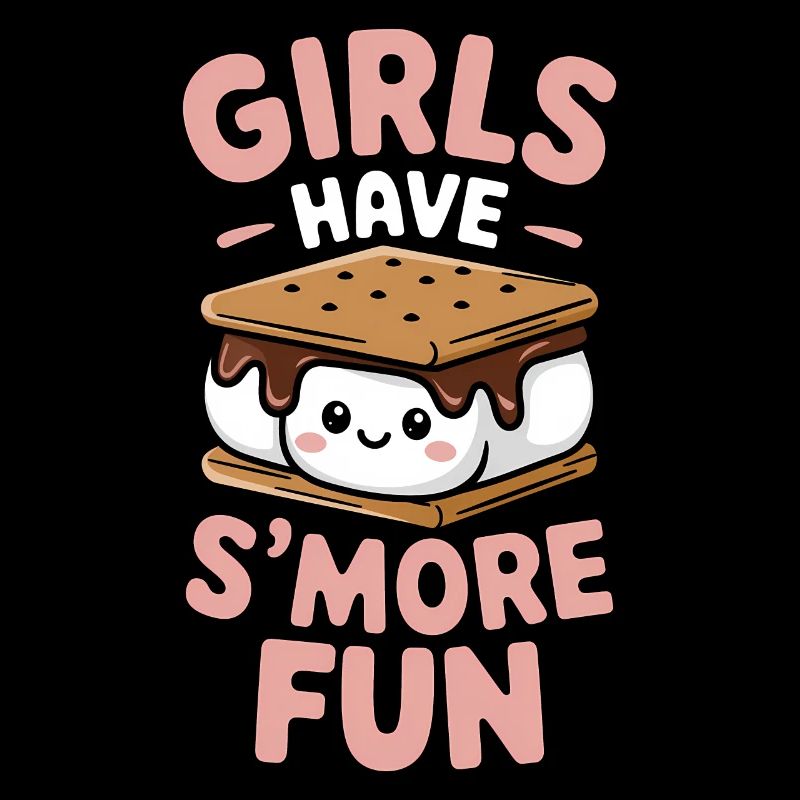 S´More Spruch Marshmallow Camping S´More Geschenk