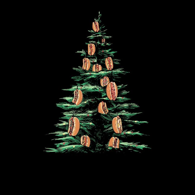 Hot Dog Christmas Tree Joy