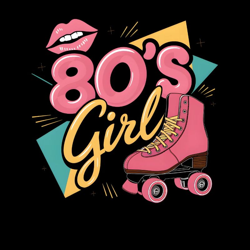 Retro 80s Girl Roller Skate Roller Skates
