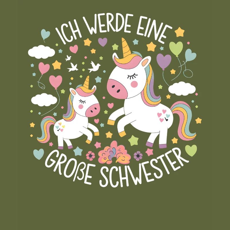 Ich werde eine große Schwester Einhorn