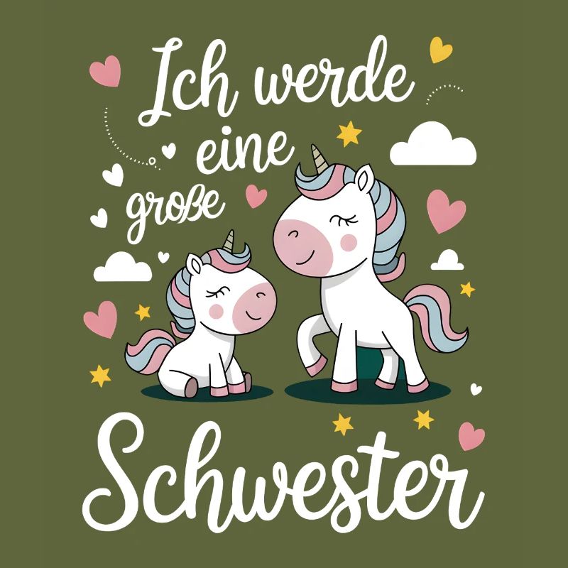 Ich werde eine große Schwester Einhorn