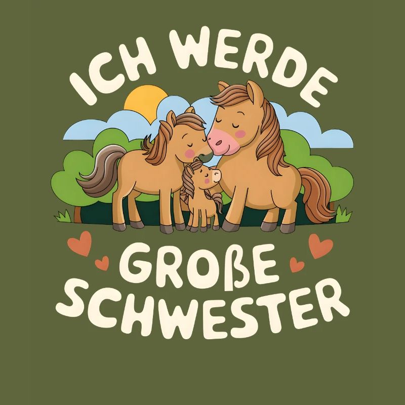 Ich werde eine große Schwester Pferd Pferde