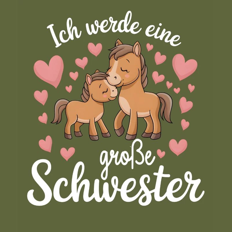 Ich werde eine große Schwester Pferd Pferde