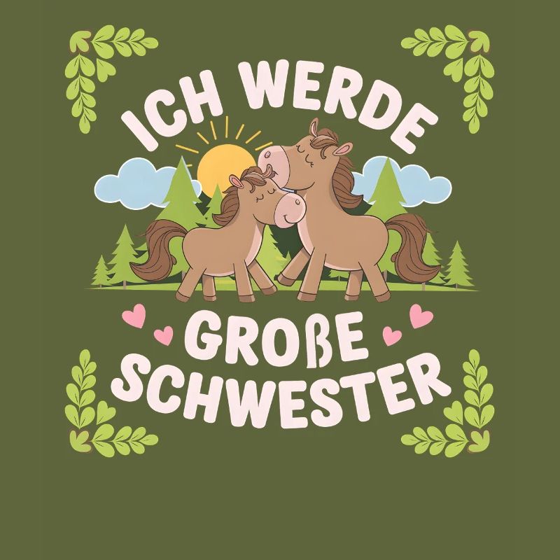 Ich werde eine große Schwester Pferd Pferde
