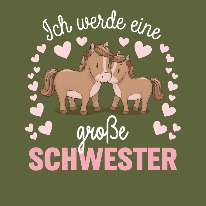 Ich werde eine große Schwester Pferd Pferde